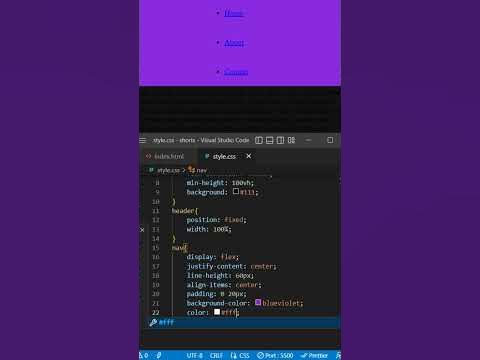 CSS Fixed Navbar on Top #shorts #shortvideo - YouTube