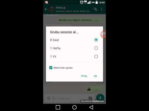 Whatsapp Grubunu Sessize Alma