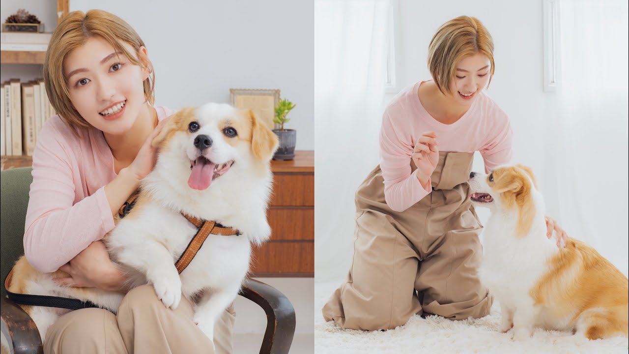 私立恵比寿中学・小林歌穂さんと愛犬メルくんが遊びにきてくれました！（コーギー×ペキニーズ｜月刊わんこ撮影オフショット）