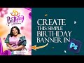 Splendid Birthday Banner Design @Photoshop
