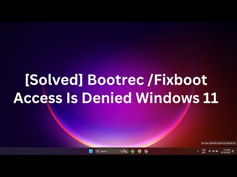 bootsect access denied error bootsect access denied error