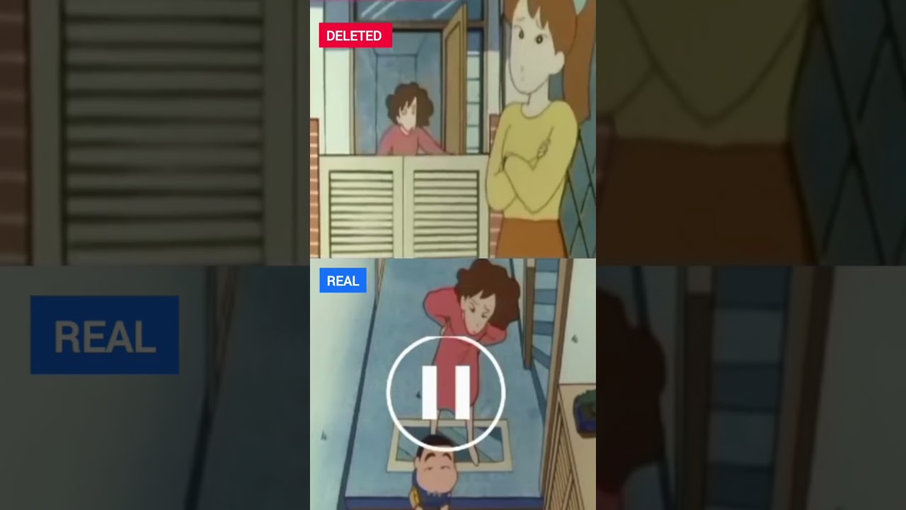 ⁣Shinchan Deleted Scene vs Real Scene! 🤯#Shinchan #Anime #DeletedScenes #RealScenes #AnimeFans part32