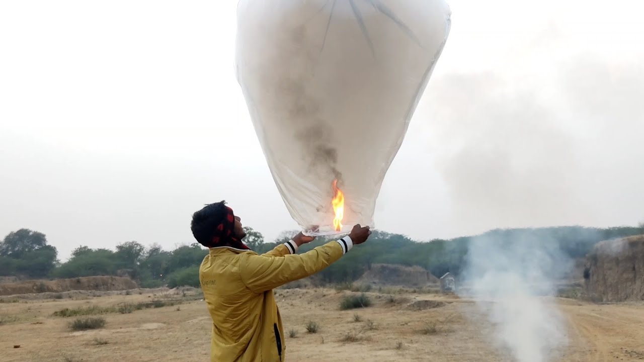 Mini Hot Air Balloon Sky lantern In Hindi 🎈🎈 YouTube