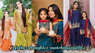 Mother daughter combo dress designs 2024/maa beti matching dress designs/Mother daughter eid dress