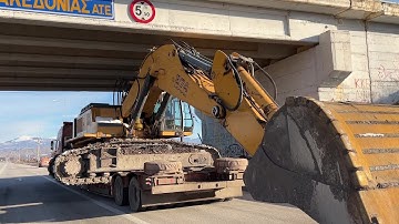 Transporting On Site The Liebherr 974 Excavator - Sotiriadis/Labrianidis Mining Works