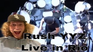 College student reacts to YYZ live at Rio @Rockmusicpodcast
