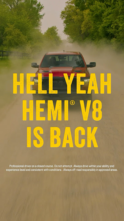 2 horns, 8 cylinders. The HEMI® V8 engine is back in Ram Trucks.
