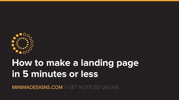 How to make a simple landing page in Wordpress in 5 minutes or less