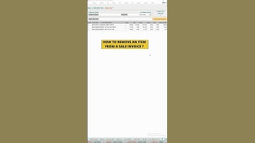 How to Remove an Item from a Sale Invoice ?