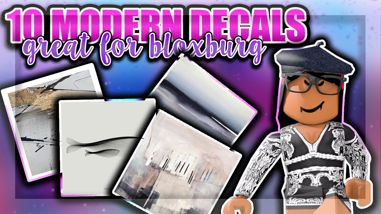 10 Modern Decal Codes Bloxburg Codes Thelovelymouse Youtube