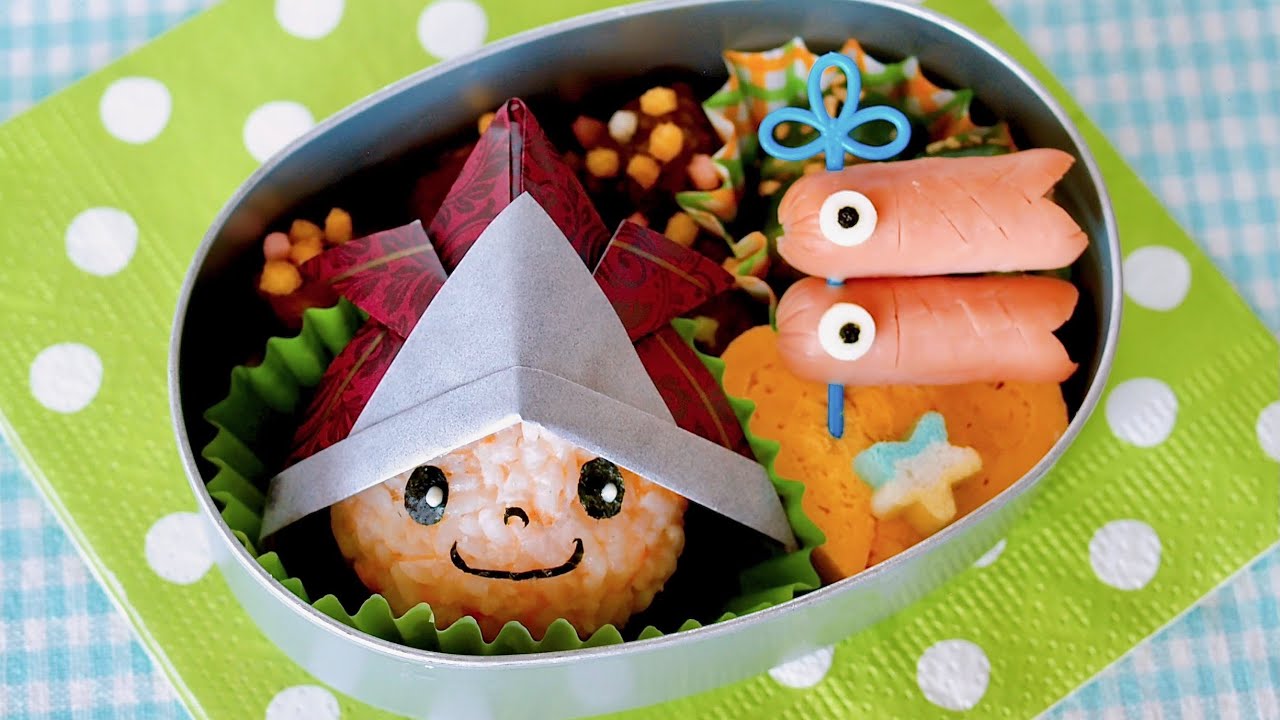 ⁣Samurai War Helmet Bento Lunch Box (簡単こどもの日弁当) | OCHIKERON | Create Eat Happy :)