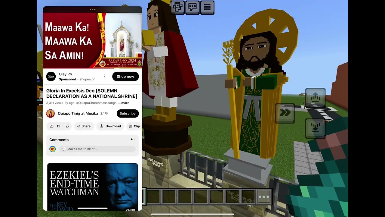 Preparation for the Solemn Declaration of Minor Basilica in my Minecraft Parish