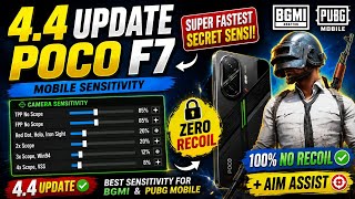 4.4 Update POCO F7 Mobile Sensitivity Bgmi & Pubg | Super Fastest Secret Sensi 4.4 Update