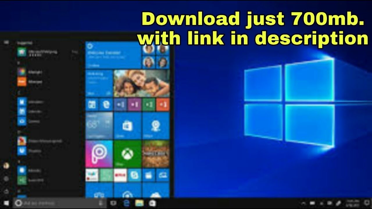 How to download windows 10 full version only in 700 mb 100 working