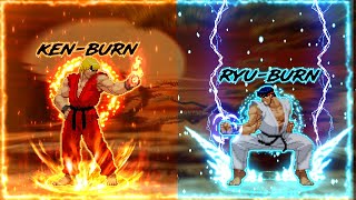 [MUGEN] ║ Ken-Burn vs Ryu-Burn  ║ [AI Match]