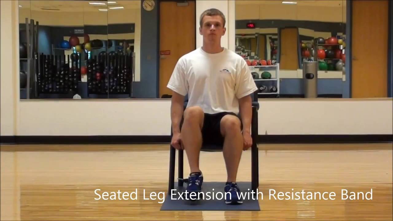 Seated Leg Extensions with Resistance Band YouTube