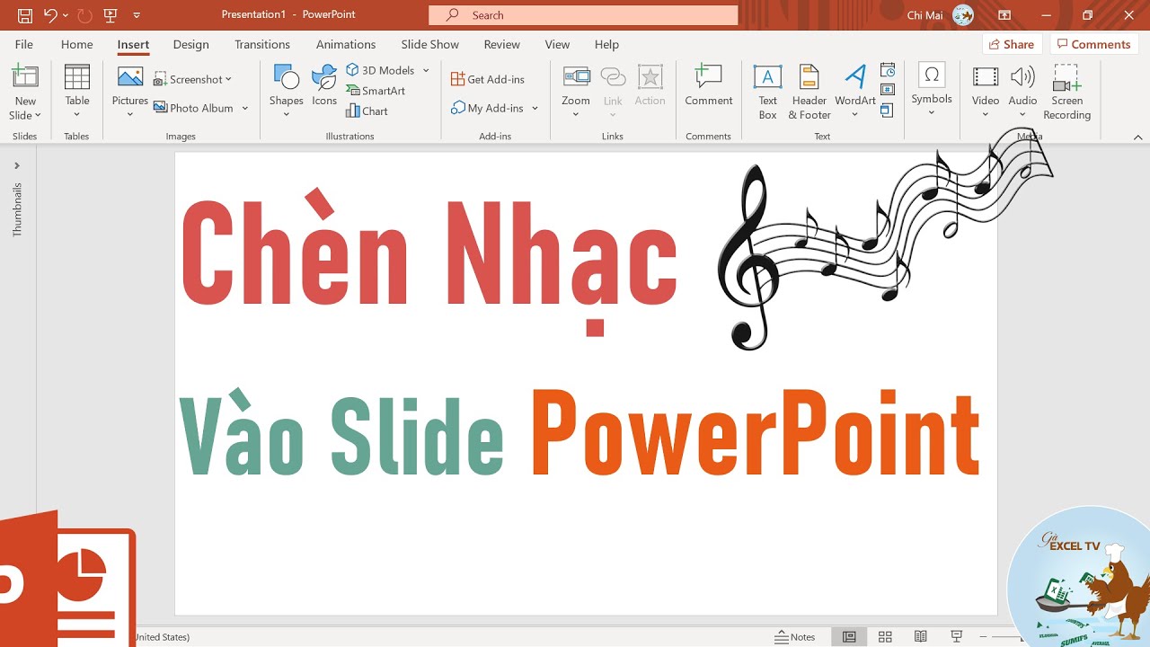 Hướng dẫn chèn nhạc nền vào PowerPoint