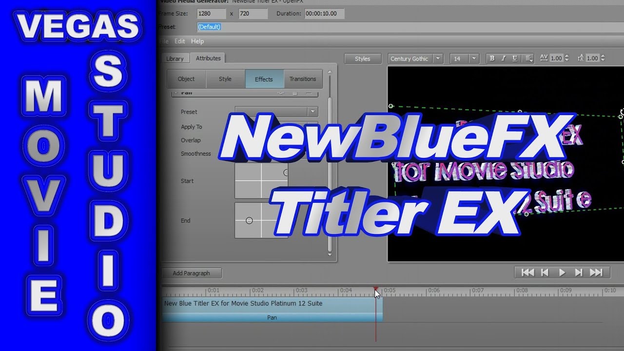 How To Use New Blue Titler Ex For Sony Movie Studio Platinum