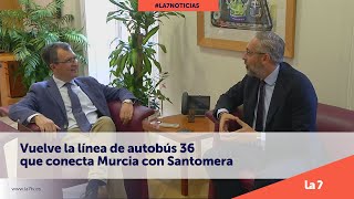 Vuelve la línea de autobús 36 que conecta Murcia con Santomera | La 7