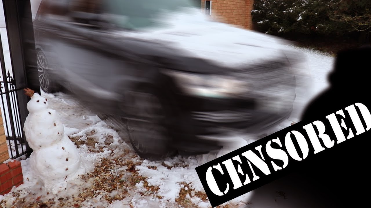 I RAN OVER A SNOWMAN (Watch Before It Gets Deleted)