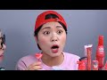 Red Food VS Blue Food Challenge DONA Mukbang