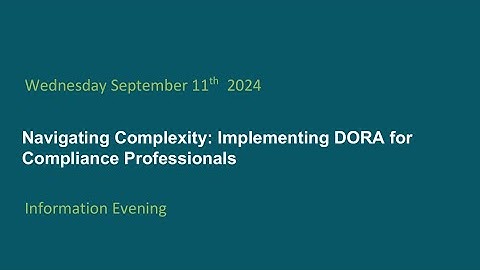 Navigating Complexity: Implementing DORA for Compliance Professionals