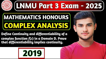 🔥 LNMU B.SC Part 03 Complex Analysis Paper 05 VVI Question 2025 | LNMU Part 3 Maths VVI Question