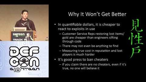 DEFCON 18: Securing MMOs: A Security Professional