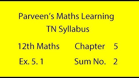 12th Mathematics Exercise No 5.1 Sum No 2 Chapter 5 Two Dimensional Analytical Geometry
