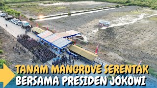 BERSAMA PRESIDEN JOKOWI TANAM MANGROVE SERENTAK SECARA NASIONAL DI KOMANDO ARMADA II