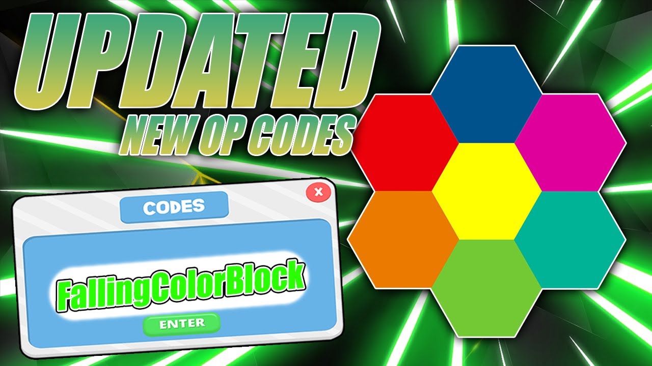 ALL *NEW* FREE OP CODES!? Roblox Falling Color Block 2021 - YouTube