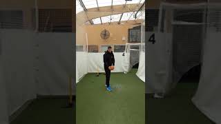 Med ball split stance rotational slam downs