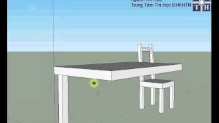  Học Sketchup 2013: Hướng dẫn thiết kế bộ bàn ghế 