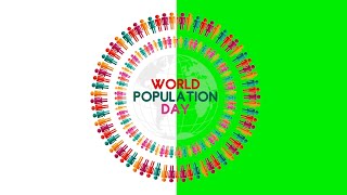 World Population Day motion banner and animation with  Green Screen & Chroma options 2021