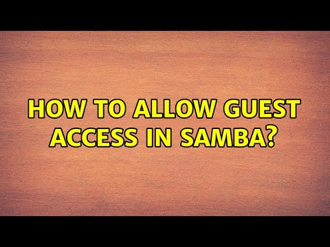 How to allow guest access in SAMBA?