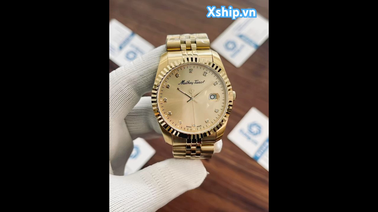 Mathey-Tissot Mathey II Quartz Crystal Gold Dial Men Watch 