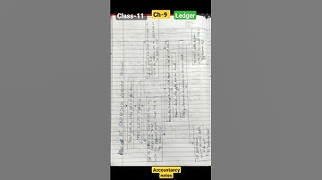 Ledger Notes|Ch-9|Accountancy|Class-11||#accountancy  ,#ledger ,  ,#commerce  ,#viral ,#viralshorts