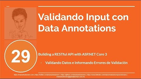 Validando Input con Data Annotations