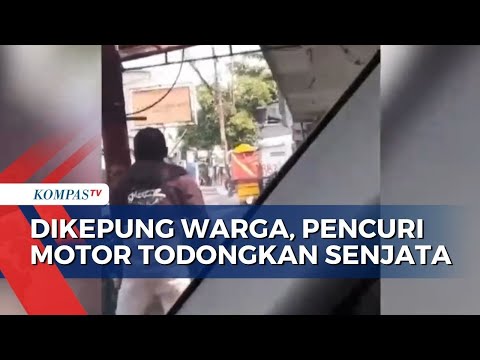 Pencuri Motor Todongkan Senjata saat Dikepung Warga di Bekasi @kompastv