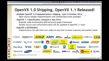 Khronos OpenVX Webinar - June 2016