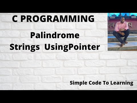 14 : C program to check whether a string is palindrome or not using pointer || MCS-011|| O level