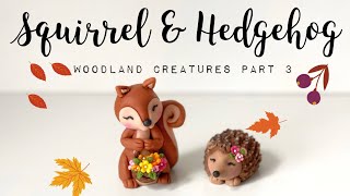 Hedgehog Tutorial | Squirrel Tutorial | Woodland Creatures Fondant Toppers | Autumn/Fall Cake |