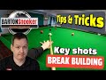 Snooker coaching session  shot by shot break tips