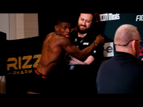 JOAQUIN BUCKLEY FAKES FALLING OVER AT UFC WEIGH INS (UFC ST LOUIS)