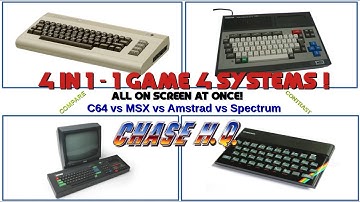 Chase HQ - Commodore 64 vs MSX vs Amstrad vs ZX Spectrum 4 in 1