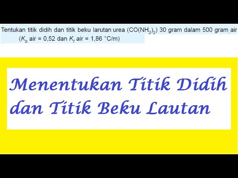 menentukan titik  didih dan titik  beku larutan YouTube