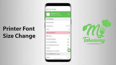 Printer Font Size Change