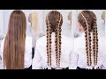 Школьные прически / Косы с лентами / School hairstyles with braids