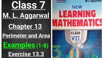ml aggarwal class 7 maths chapter 13 (Perimeter and Area) Examples of exercise 13.3 (part 1)