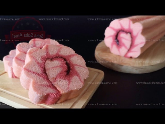 Sakura Roll Cake | Suka Suka Amel